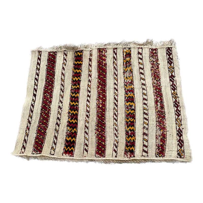 Tappeto marocchino in fibra intrecciata e ricamo in stoffa - Dimensioni cm160*120
